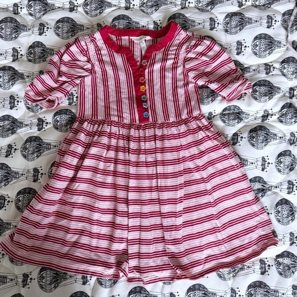 Matilda Jane Girl Bookworm Striped Knit Lap Dress 6 Years